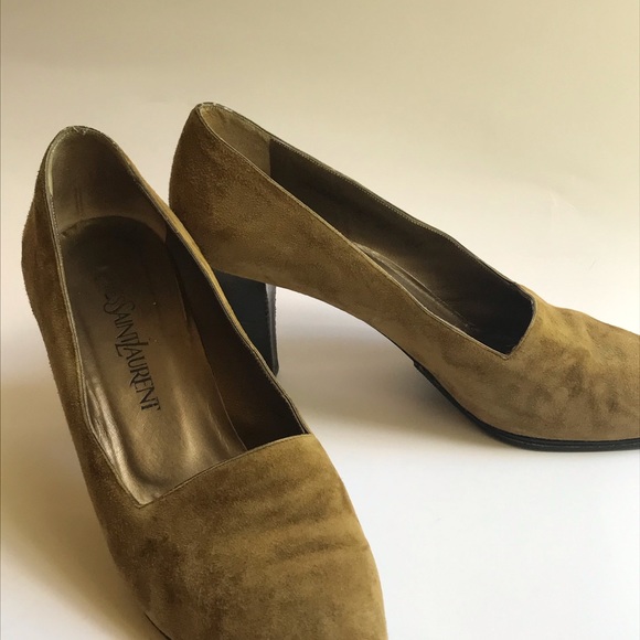SOLD❗️❗️Vintage YVES SAINT LAURENT suede heels - Picture 5 of 10